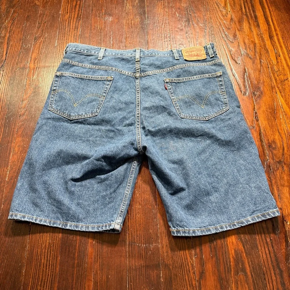 Levis 505 Shorts Mens 42 Blue Denim 42x10 Jorts Jean 90s‎ Grunge